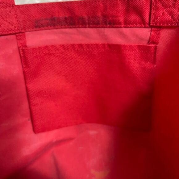 Hello Kitty Sanrio red fabric tote with white polka dots and black prints - Picture 6 of 13